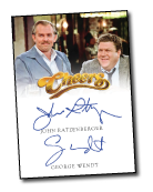 Dual Autograph Card Signed by John Ratzenberger and George Wendt