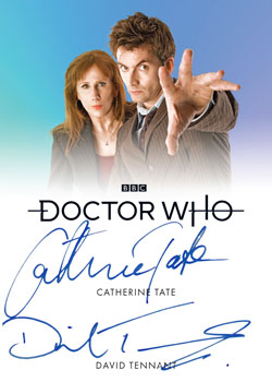 Dual Autograph card signed by David Tennant and Catherine Tate
