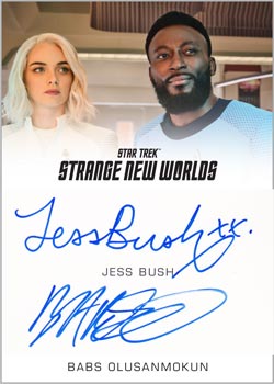 Jess Bush and Babs dual autograph card