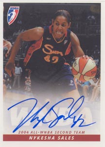 Nykesha sales 2005 WNBA jerseys card #R10 Connecticut BV $10
